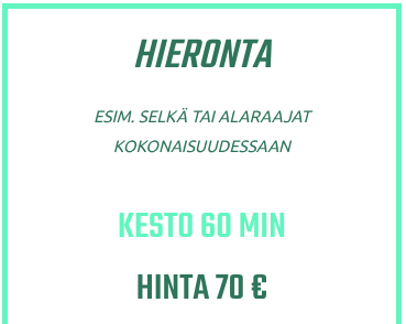 Hieronta 60 min
