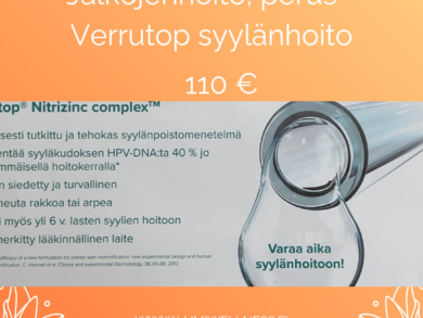 Jalkojenhoito sekä Verrutop syylänhoito